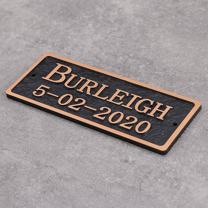 Acrylic Horse Stall Name Plate, 2.4" x 8" Personalized Stall Signs, UV Protected, Custom Pet Name Sign, All Weather Adhesive, Mounting (Rose Gold, Style 7)