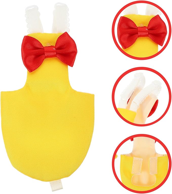 NUOBESTY Lightweight Parrot Diaper Flight Suit Comfortable Bird Clothes for Parakeets Cockatiels Conures Training Harness Prevent Messy Accidents Stylish Yellow