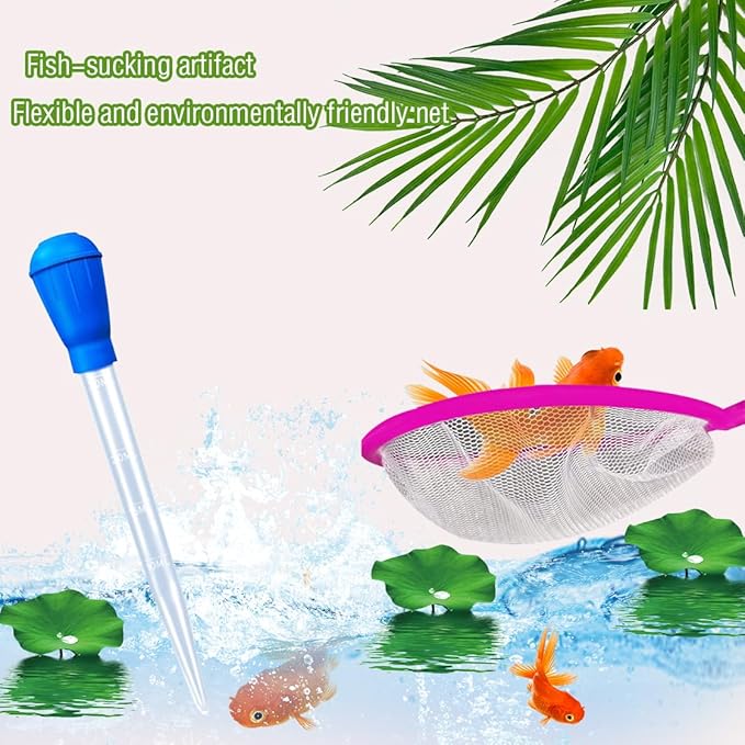 Double Room Breeder Box for Fish Tank, Fish Tank Breeding Box with 1 Toilet and 1 Mesh Bag, PC Transparent Aquarium More Convenient for You to Watch Ornamental Fish and Shrimps(Small)