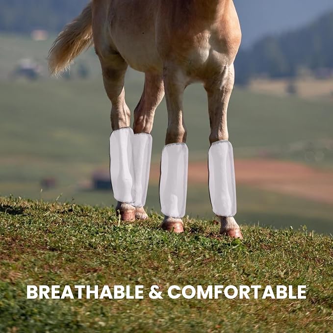 Mesh Fly Boots Horse Fly Boots Mesh Fly Wraps Leg Guard for Horse Set of 4