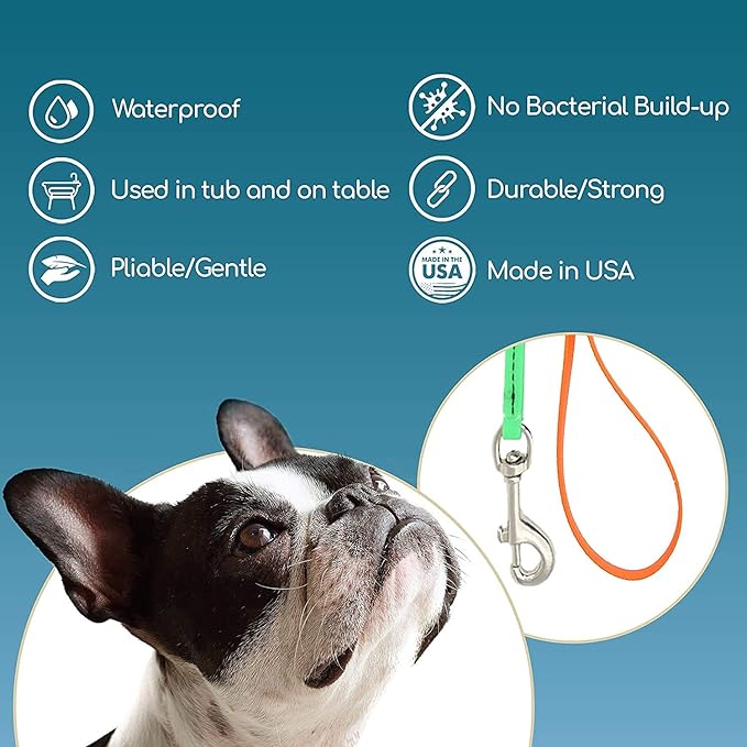 Jelly Pet Grooming Loop for Dogs, Fits Most Pet Grooming Tubs/Tables, Easy to Clean, Waterproof & Durable Noose Loop, Stronger Than Leather, Made in The USA (1/2'' x 24'', Purple)