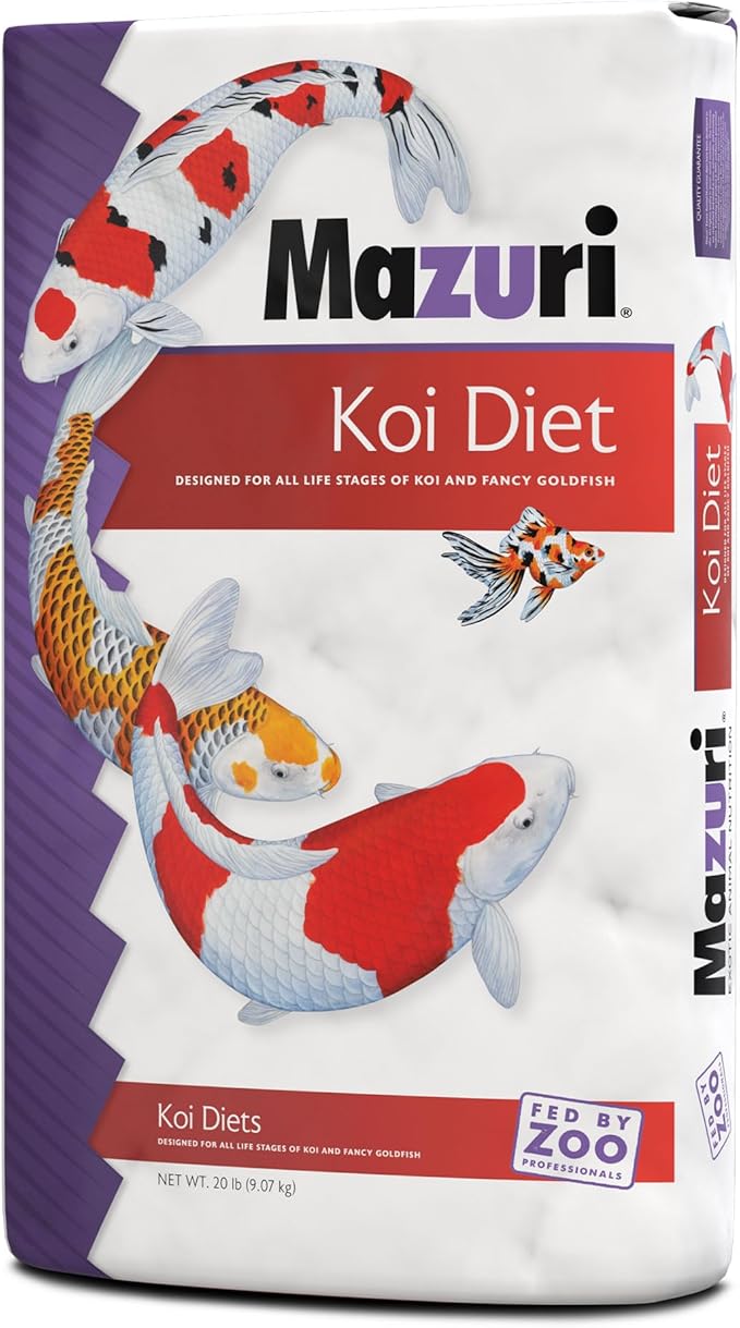 Mazuri Koi Platinum Ogata Floating Koi Food for Fish, 20 lbs.
