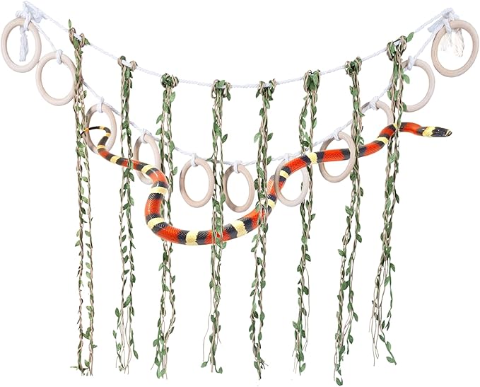 Climbing Vines for Reptiles, Handcrafted Jungle Vines, Suitable for Snakes, Ball Pythons, Chameleons, Playground Climbing Toys, Corn Snake Enrichment Toys
