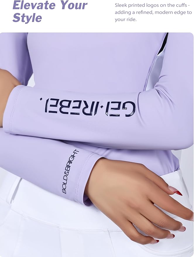 Women's Horse Riding Shirt Long Sleeve Top Comfortable Breathable Quick-Dry Horseback Riding Shirts Equestrian Women