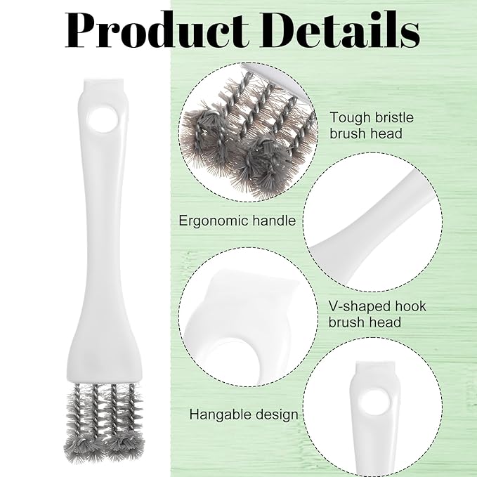2Pcs Bird Cage Cleaning Brush with Long Ergonomic Handle, Bird Cage Tool Accessories Supplies for Better Cleaning of Birds Droppings from Pet Cages Parrot Cages Birds Perches
