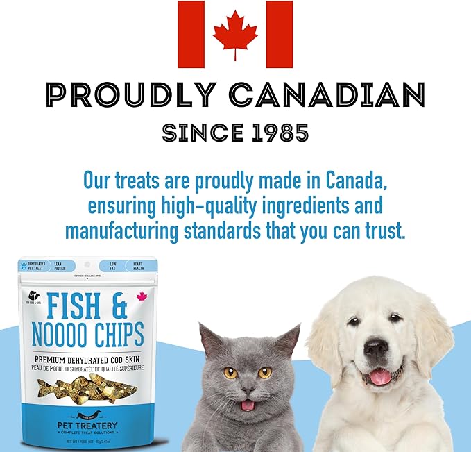 The Granville Island Pet Treatery Dehydrated Cod Skin for Dogs & Cats (2.5 oz, Pack of 1) - Dehydrated Single Ingredient Dog Treats - Natural Dog Treats, Grain Free