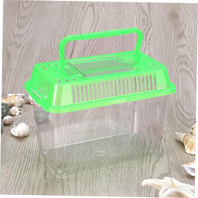 BESTOYARD Small Plastic Turtle Tank Portable Clear Fish Tank for Snakes Spiders and Small Pets Lightweight Reptile Breeding Container Multi-Purpose Terrarium for Home Use