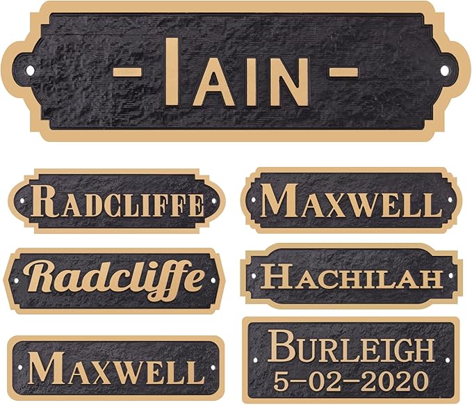Acrylic Horse Stall Name Plate, 2.4" x 8" Personalized Stall Signs, UV Protected, Custom Pet Name Sign, All Weather Adhesive, Mounting (Rose Gold, Style 4)
