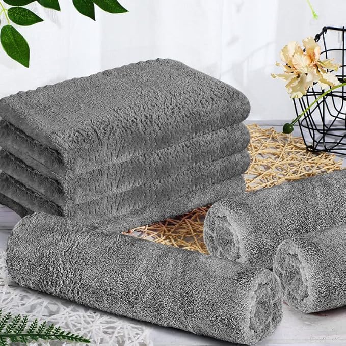 Newwiee 24 Pcs Guinea Pig Fleece Bedding Blankets Bulk Washable Small Animal Fleece Cage Liners Pet Wash Cloth Sleeping Mat Cover for Hamster Chinchilla Rabbit Hedgehog(13.8 x 29.5 Inch,Gray)