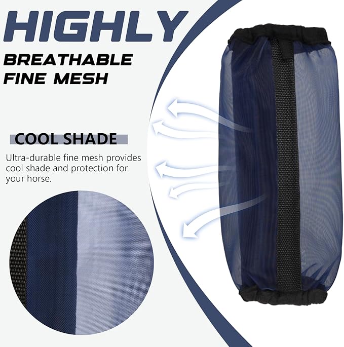 All-Purpose Fine Mesh Horse Fly Boots Breathable Anti-Fly Leggings with Sturdy Support Strips Reduce Annoying Stomping & 360°Leg Protection Durable Easy-Clean Material 4-Pack Lavender Purple
