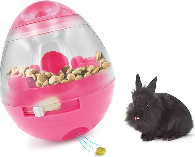 SunGrow Puppy, Small Dog Breeds, and Pocket Pet Treat Ball, Boredom Buster Ends Naughty Chewing and Bloat, Encourages Exercise, Interactive Puzzle Feeder Ideal for Rabbits, Rats, and Hamsters, 4.6”