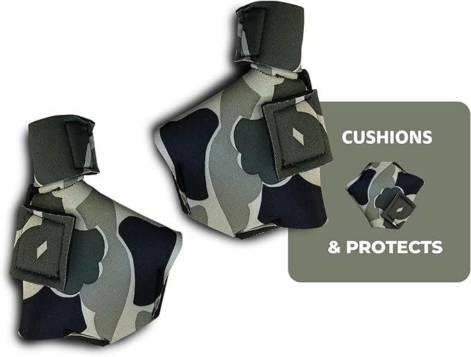 Duck Shoes for Injured Feet – Protective Neoprene Footwear for Ducks, Protective Shoes for Birds with Injured feet, Bumblefoot Relief - Large, 4.5” Max. Inside Width - Gray Camouflage