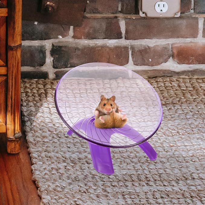 POPETPOP Silent Hamster Running Wheel 7 Inch Exercise Toy for Hamsters Gerbils Mice Hedgehogs Squirrels Quiet Fitness Wheel for Small Pets