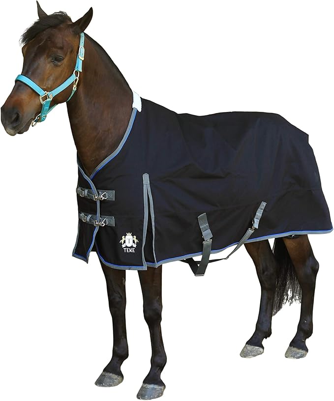 T TEKE Ultimate Turnout Blanket for Horses, 1050D Ballistic Nylon Outer, 300g Heavy Weight Filling