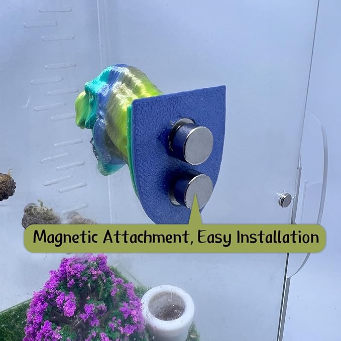 Jumping Spider Hide,3D Printed Dinosaur Head - A Fun Habitat for Jumping Spiders, Small Reptiles, and Small Pets, Suitable for Home Decor with Animal Enclosures (Mixed Color)