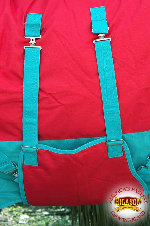 HILASON 1200D Winter Waterproof Poly Horse Blanket Belly Wrap | Turnout Blankets for Horses