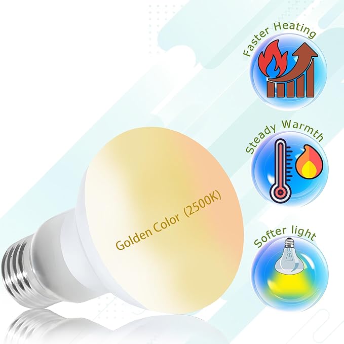 UVA Reptile Heat Lamp Bulb 60W - Basking Light for Bearded Dragons, Lizards, Tortoises, Chicks & Amphibians, Simulated Sunlight for Terrariums, Supports Bone Health & Metabolism | 2 Pack