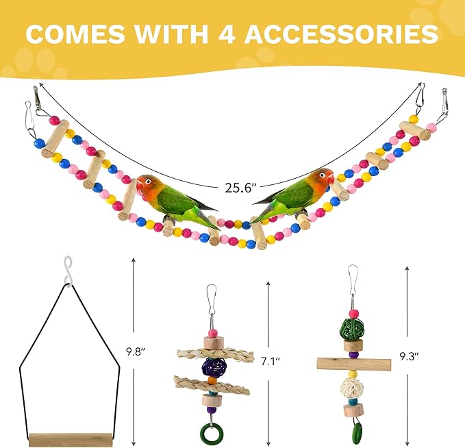 62-inch Metal Bird Cage: Spacious Bird Cage for Cockatiels, Parrots, Pigeons, Lovebirds, Features Roof Access and Rolling Stand, White