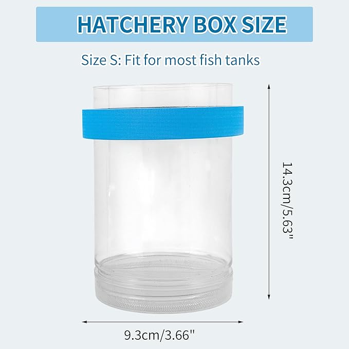 Suspensions Breeder Box, Floating Mesh Isolation Fish Tank Separator Set, Ideal for Aquatic Pets, Large, Blue, 1 Set
