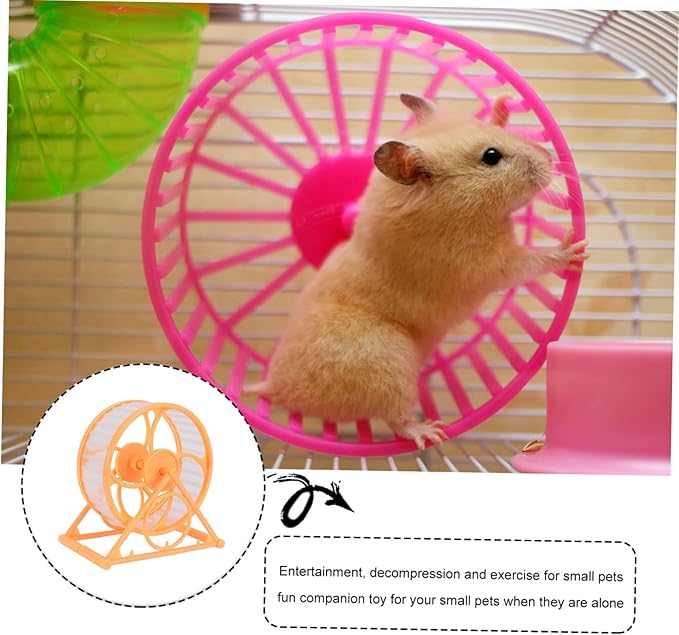 BESTonZON Silent Hamster Wheel for Small Pets Running Wheel for Hamsters Squirrels Hedgehogs Comfortable Exercise Entertainment for Gerbils Mice More