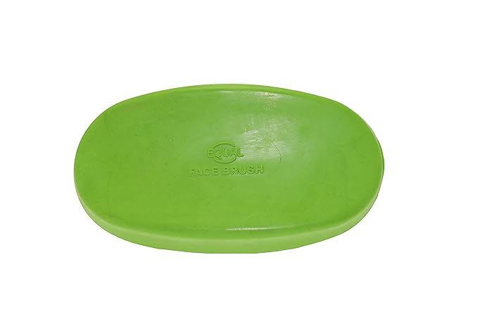 Grewal Equestrian Oval Face Grooming & Bathing Curry Brush for Horses, Dogs, Cats, & Other Pets - Very Soft Bristles (Lime Green)
