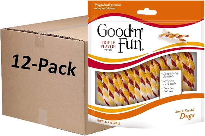 Good'n'Fun Good ‘N’ Fun Triple Flavor Twists, 70 Count (Pack of 12)