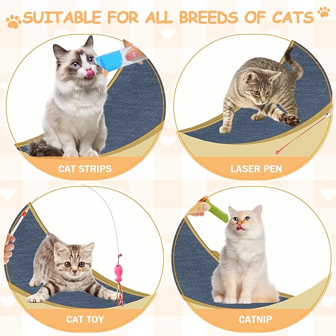 KEIKI 42" Cat Exercise Wheel for Indoor Cats, Large Quiet Treadmill Wheel with Detachable Carpeted Runway, Solid Wood Sturdy Running Wheel for Training & Play, Indoor Cat Wheel, Acacia Wood