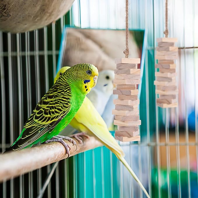 NOLITOY 100pcs Parrot Chewing Toy Parrot Toy Hanging Bird Toy Wooden Bird Toys Parrot Cage Climbing Toys Bird Teething Toys Parrot Hanging Chewing Toy Bird Chew Toy Macaw Toys
