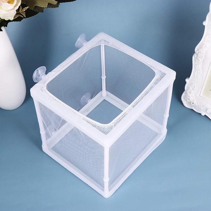 Fish Box, Aquarium Box Nylon Mesh Fish Fry Hatchery Box Floating Separation Net