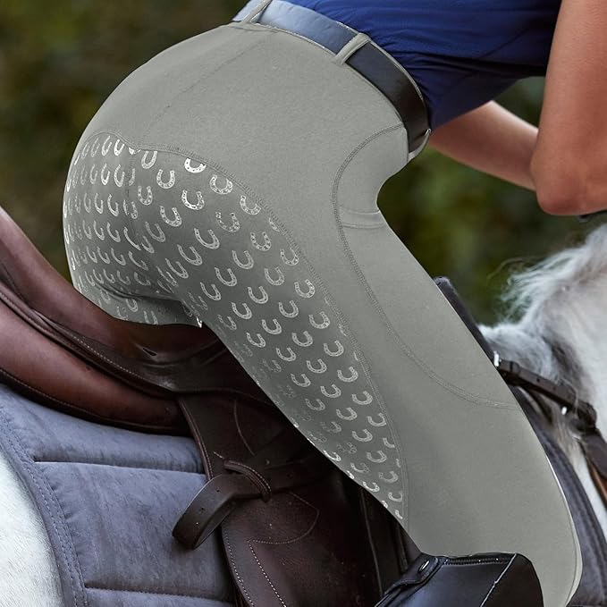 FitsT4 Sports Women's Full Seat Riding Tights Active Silicon Grip Horse Riding Tights Equestrian Breeches