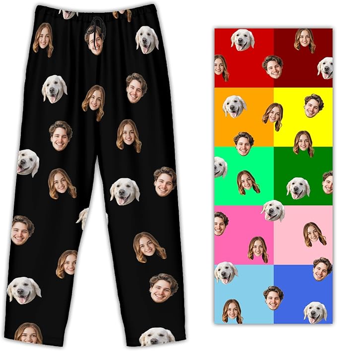 Personalized Pajama Pants For Men Women Custom Pajama Pants With Face Custom Face Pajamas Funny Customized Gifts