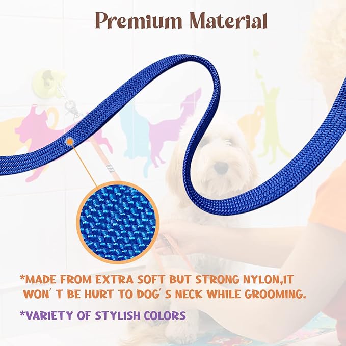 Pet Grooming Loop for Dogs - Nylon Restraint Noose Adjustable Slip Rope Dog Grooming Supplies for Dog Grooming Arm and Pet Grooming Table - 5 Pack