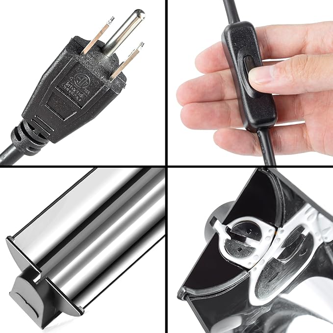 REPTI ZOO Switchable UVB Light for Reptiles, 24W T5 UVB Light Combo Kit for Tropical & Desert Reptile, 22.6" Terrarium Hood Lamp Fixture with UVB 10.0 Bulb for Bearded Dragon Snake Gecko Lizard Turtle