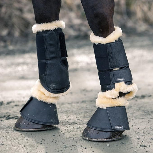 HORZE Signature Bell Boots - Black - XXL
