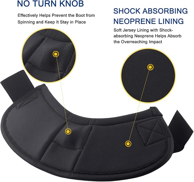 Equine Ballistic Overreach No-Turn Bell Boots for Horses - Horse Hoof Protection Boots (Sold in Pairs) Black X-Large