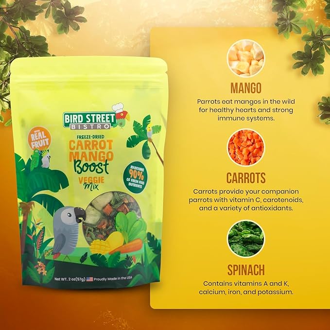 Bird Treats - Parrot & Cockatiel Food - Parakeet & Conure Treats - Topper