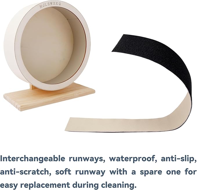 9.0 in Hamster Silent Exercise Wheel – Wooden Hamster Wheel with Removable Washable Track, Quiet Wheel for Gerbils, Mice, Small Pets – Prevents Boredom Depression (9.0in)