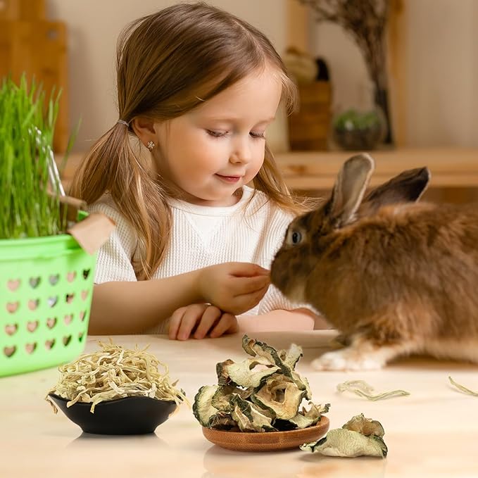 Abizoo Rabbits Chew Treats Natural Papaya Chew Toys for Bunny – Healthy, Tasty Snack for Guinea Pig Rabbit Chinchilla, Supports Digestion and Dental Care
