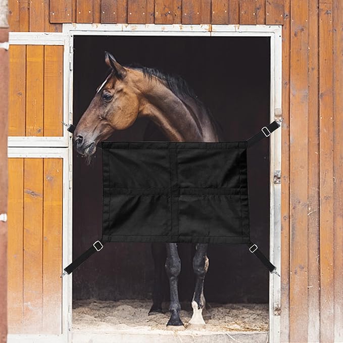Asooll Stall Guard for Horses,Horse Stall Guard with Adjustable Straps and Hardware
