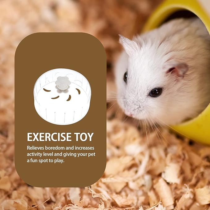 Hedgehog Wheel Hamster Exercise Wheel Running Ball Small Pet Activity Wheels Silent Toy Jogging Wheel Pet Cage Accessories for Gerbils Mice Guinea Pig Rat Transparent 12 Inch Hamster Wheel