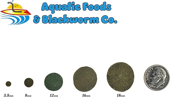 Aquatic Foods Inc. 12mm 1/2" Sinking Wafers of Algae & Spirulina Ideal for Plecos, Bottom Fish, Catfish, Shrimp, Snails, Crayfish, All Herbivorous & Omnivorous Tropical Fish...AFI Wafers..25-lbs