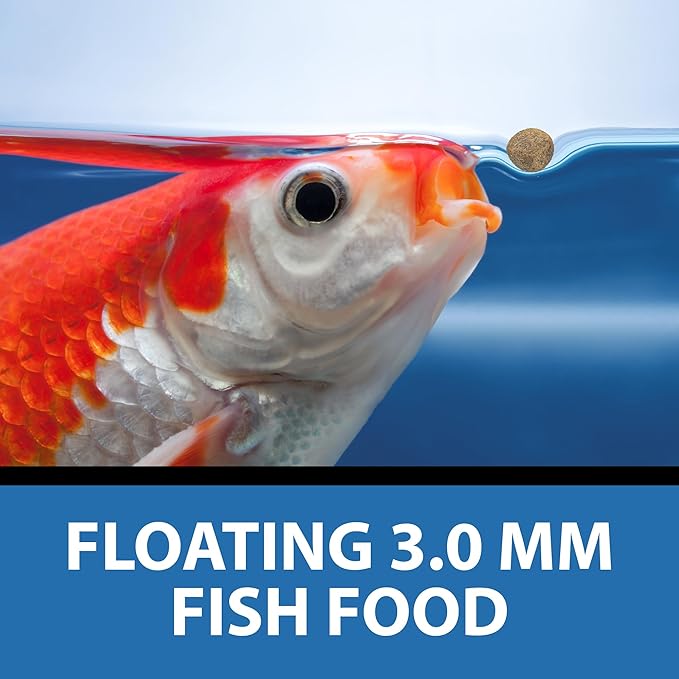 CrystalClear Staple Pond Fish Food for Healthy Koi & Goldfish, Protein Packed Floating Pellets for Summer Nutrition, Easy Digestion, 8.8 Pound Bucket