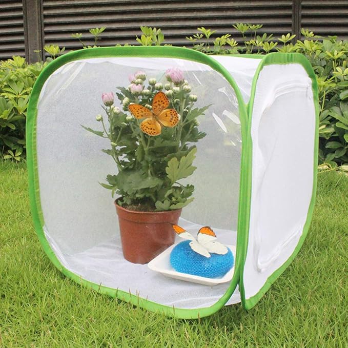 Breeding Cage, Homes for Pets, Large Foldable Ventilated Breeding Cage, Portable Durable Breeding Cage for Canary Aviary Lovebird Budgie Finch Parakeet(30 * 30 * 30cm)