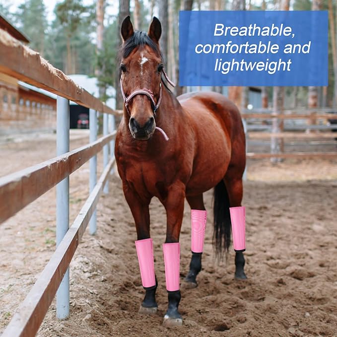 Set of 16 Mesh Fly Boots for Horse Breathable Mesh Horse Boots Protective Horse Leg Wraps Horse Leggings for Preventing Flies and Mosquitoes Bites