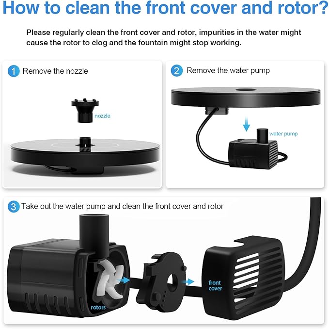 Solar Fountain, Floating Solar Powered Water Fountain Pump for Bird Bath, Garden, Pond, Pool, Outdoor (1W)