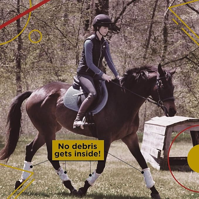 Kavallerie Classic Tendon Boots, Impact-Absorbing Material, Breathable & Evenly Distribute Pressure, Protect Tendon and Ligaments, Anti-Slip, Anti- Sore and Moisture Repellant Show Jumping Boots