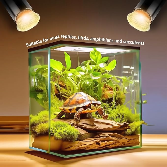 75W UVA UVB Bulbs, 6-Pack Light Turtle Heat Lamp for Reptiles and Amphibian Tanks, Terrariums and Cages, Fit E26 Heat Reptile Lamp,Works with Various Lamp Fixtures