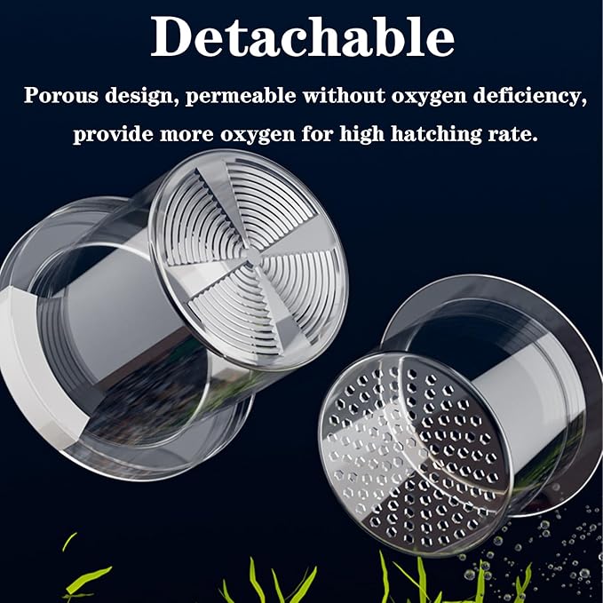 WEAVERBIRD Aquarium Breeder Box, Fish Breeding Box, Acrylic Breeder Isolation Divider Hatching Boxes, Floating Incubation Box, Round Isolation Hatchery Feeding Boxes for Small Fish Fry Hatchery