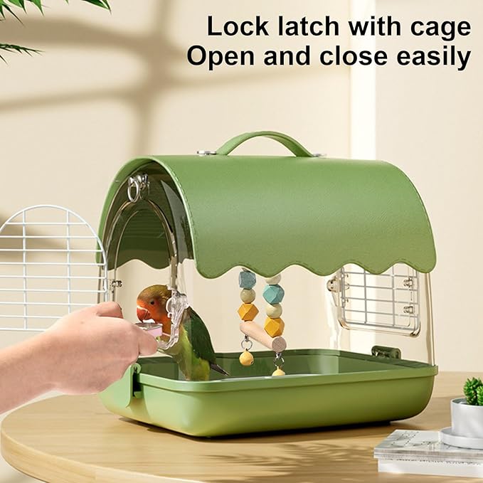 Standing Flight Parakeets Cage Set Large Bird Carriers Panoramic View Bird Cage for Outdoor Use