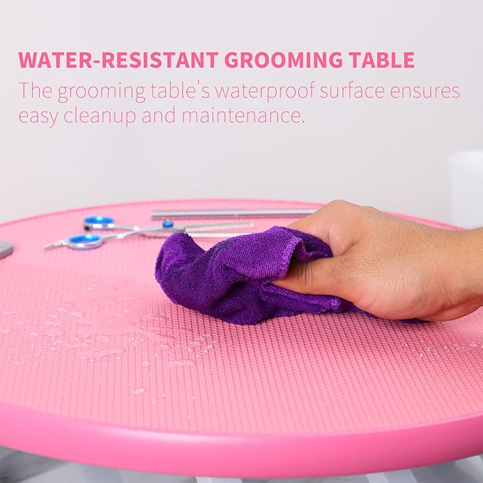 Dog Grooming Table for Dogs at-Home - 360 Rotating Medium Small Dog Grooming Table Adjustable Grooming Arm Includes Grooming Arm, Loop Noose
